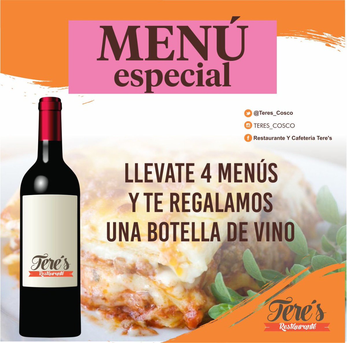 Teres_Cosco's tweet photo. Para este 10 de Mayo tendremos un menú muy especial para Mamá junto, con una gran promoción #AtentoAviso #quedateEnTuCasa #AvisosParroquiales #Tere's #Coscomatepec #PuebloMágico #Veracruz #MeGustaCosco #ExploraVeracruz #COVID-19 #CoronavirusPandemic https://t.co/ZRhWwLuOAD