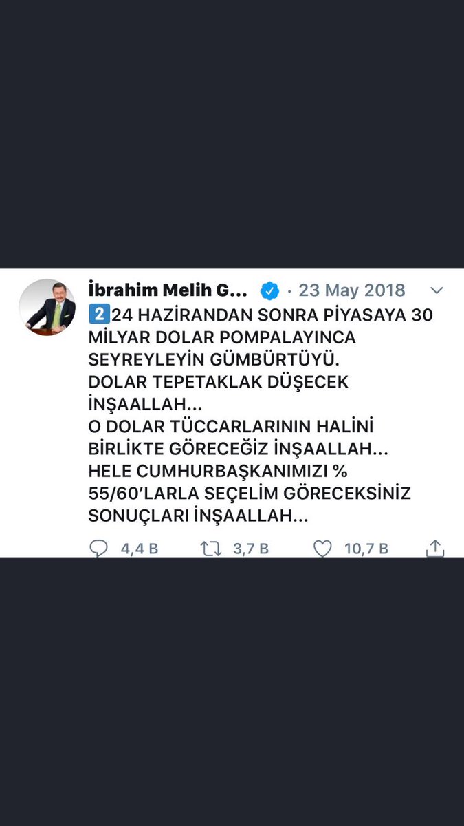 GMTK12's tweet photo. @06melihgokcek Şu 30 milyar doları hala bekliyor  piyasa!! O da mı yalandı eski kovulmuş başkan https://t.co/Lo8W5ZEEfZ