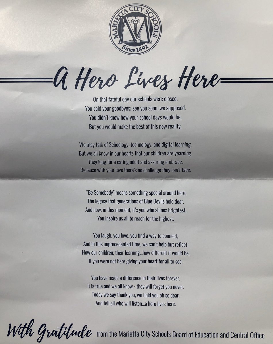 Thank you <a href="/MariettaCitySch/">MariettaCitySchools</a> Board of Education, Central Office &amp; Marietta Business partners <a href="/EdVoylesHonda/">Ed Voyles Honda</a> <a href="/LGEccu/">LGE Community Credit Union</a> <a href="/Zaxbys/">ZAXBYS</a> <a href="/CUofGA/">CreditUnionOfGeorgia</a> <a href="/cityofmarietta/">🇺🇸 City of Marietta GA 🇺🇸</a> . I’m grateful everyday for being part of something #specialdifferentbetter #mariettamorethanabuilding