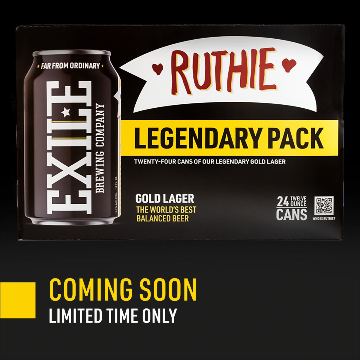 ExileBrewingCo's tweet photo. Our biggest package yet, 24 cans of the World's best balanced beer! This Legendary Pack will be available in two weeks! #enjoyyourexile #legendarypack https://t.co/1n6ScrVMjx