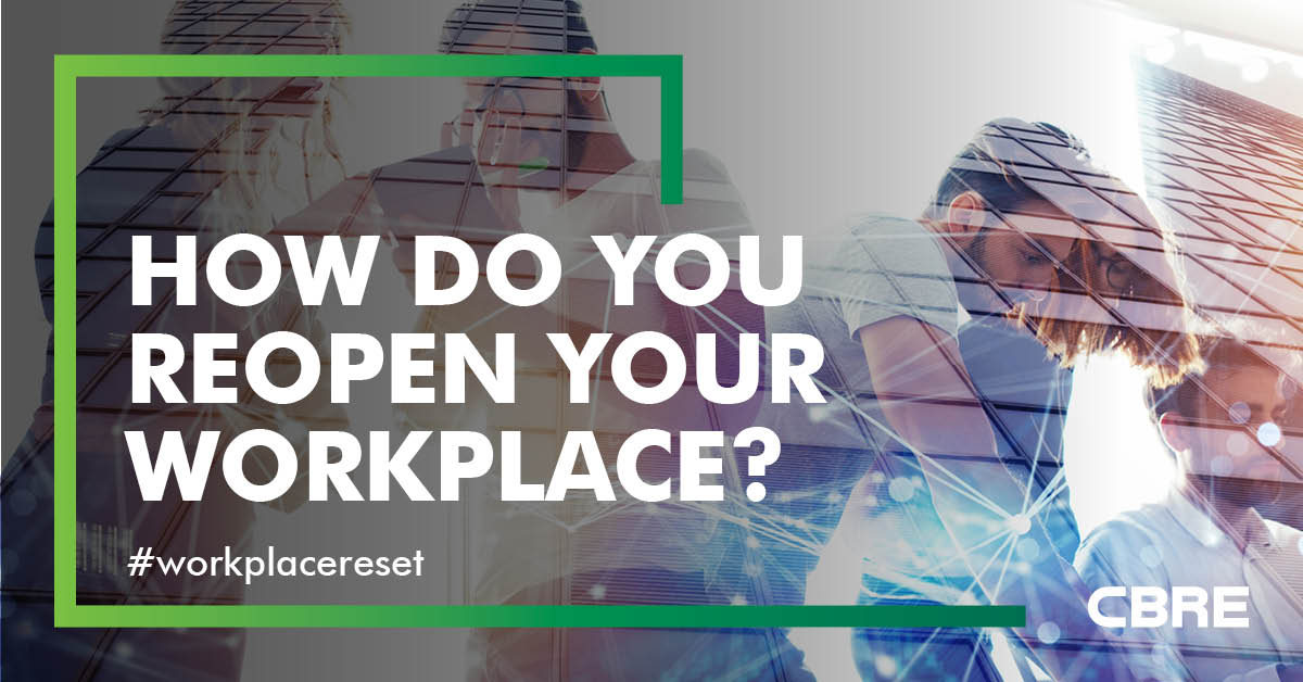 CBRE_UK's tweet photo. How do you reopen your #workplace? Our team have developed a #WorkplaceRESET process to help you navigate this next stage and ensure you provide a safe and sustainable working environment https://t.co/PozYjKWMJM 

#WorkplaceStrategy #COVID19 https://t.co/yRhTtBadH6