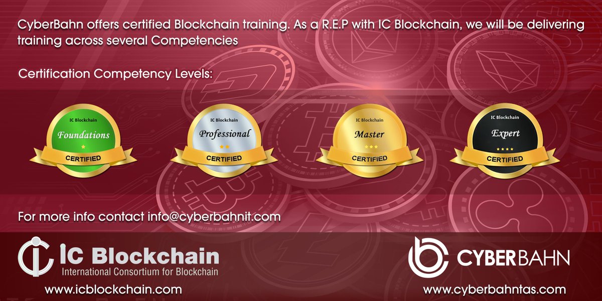 CyberBahnIT's tweet photo. @CyberBahnIT is an approved R.E.P with IC Blockchain for #blockchain #training. We will be running #certified virtual #training through the summer. Visit https://t.co/2egUfaNA4Q and visit https://t.co/kvySnAsG31 for more details and class schedule. https://t.co/rO8OdlZ9it