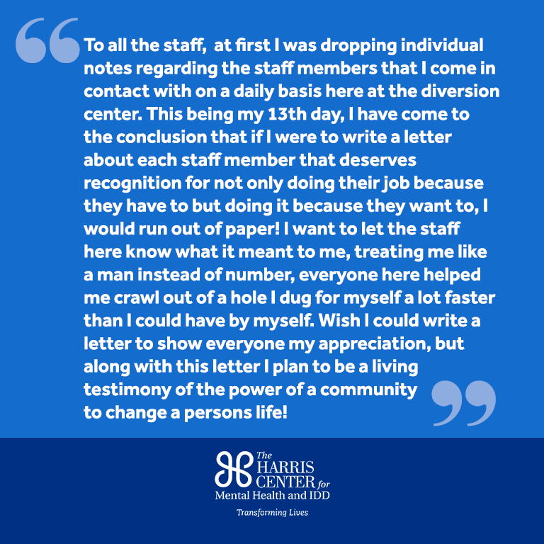 TheHarrisCTR's tweet photo. Our team is filled with amazing, dedicated &amp; talented individuals. During this difficult time, they continue to help transform the lives of individuals with behavioral health &amp; IDD needs. In today’s #TeamHighFive, we recognize our Jail Diversion Team.
https://t.co/qvcEpGfDS6 https://t.co/w6btbvJVbj