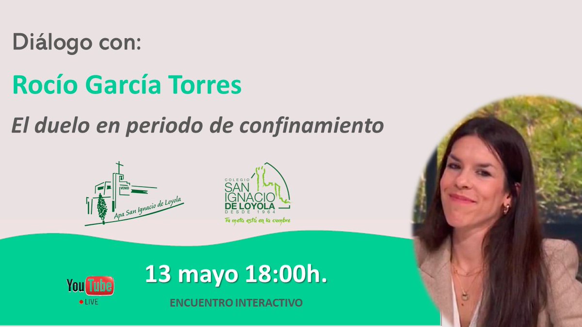 colesanignacio's tweet photo. Próximo 13 de mayo a las 18:00, diálogo interactivo con Rocío García Torres, experta en intervención psicológica en crisis y colaboradora del Ministerio de Sanidad en atención psicológica a los afectados por #COVID19. Síguelo en nuestro canal de youtube.▶️ https://t.co/VSDPcUDVaa https://t.co/auywDh3Wpv