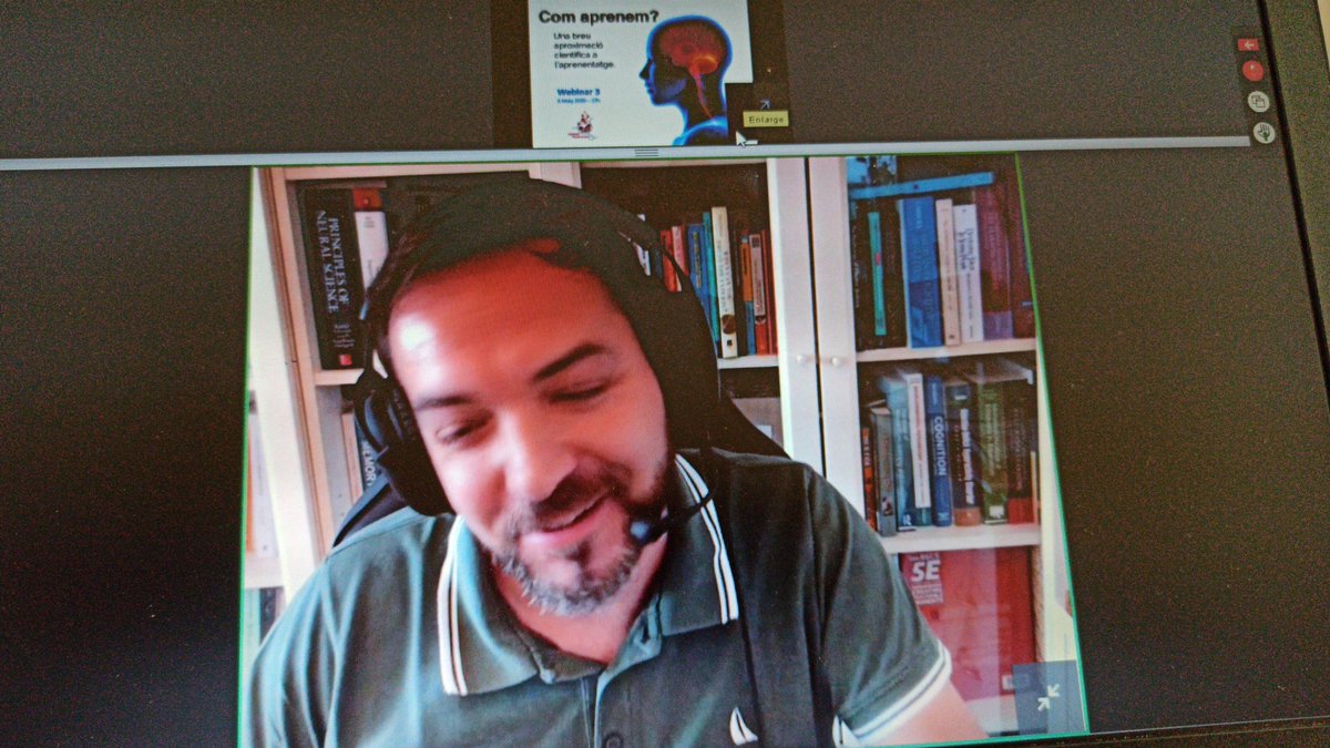 nsabate4's tweet photo. Tercer i últim webinar del curs #ComAprenem de la mà d' @hruizmartin
Una formació que ha valgut la pena😃 Molts aprenentatges i reflexions sobre la pràctica docent partint d'una base científica de com els éssers humans aprenem 🔝🔝🔝 https://t.co/xVWmTxvrw8