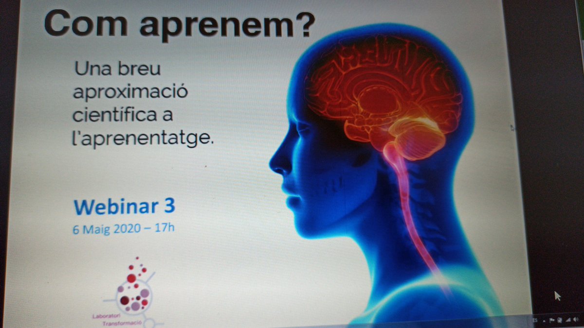 nsabate4's tweet photo. Tercer i últim webinar del curs #ComAprenem de la mà d' @hruizmartin
Una formació que ha valgut la pena😃 Molts aprenentatges i reflexions sobre la pràctica docent partint d'una base científica de com els éssers humans aprenem 🔝🔝🔝 https://t.co/xVWmTxvrw8