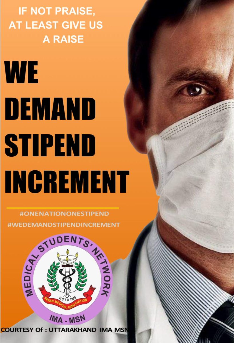 ChhimwealNeeraj's tweet photo. Every Doctor needs Respect and Praise,
Why is government denying our Raise?
₹250/day ? Is this what a MBBS Intern worth for ?
 #One_Nation_One_Stipend  
#we_need_stipend_raise 
@babyranimaurya
@tsrawatbjp 
@fs0c131y 
@AmarUjalaNews 
@AAP4Uttarakhand 
@AIMSAUTTARAKHA1 https://t.co/2lEQQGrlOX
