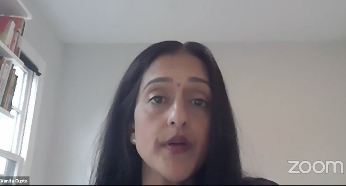 Screenshot of Vanita Gupta at the Stop Walker digital rally on Facebook Live.
