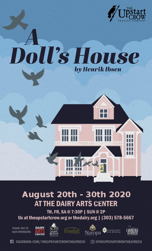 The Dairy has let us know that they will be CLOSED to the public for the month of May. Therefore, our production of "A Doll's House" has been officially moved to August 20th-30th.

Thank you for your support.   
More details to come in the coming months.