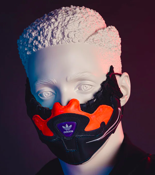 lexlanham's tweet photo. designers dissect sneakers and turn them into face masks 👀👟 https://t.co/bzWXiUZYgK