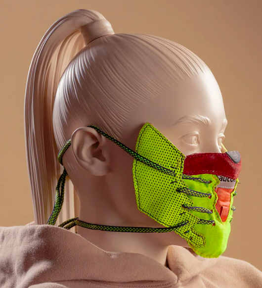 lexlanham's tweet photo. designers dissect sneakers and turn them into face masks 👀👟 https://t.co/bzWXiUZYgK