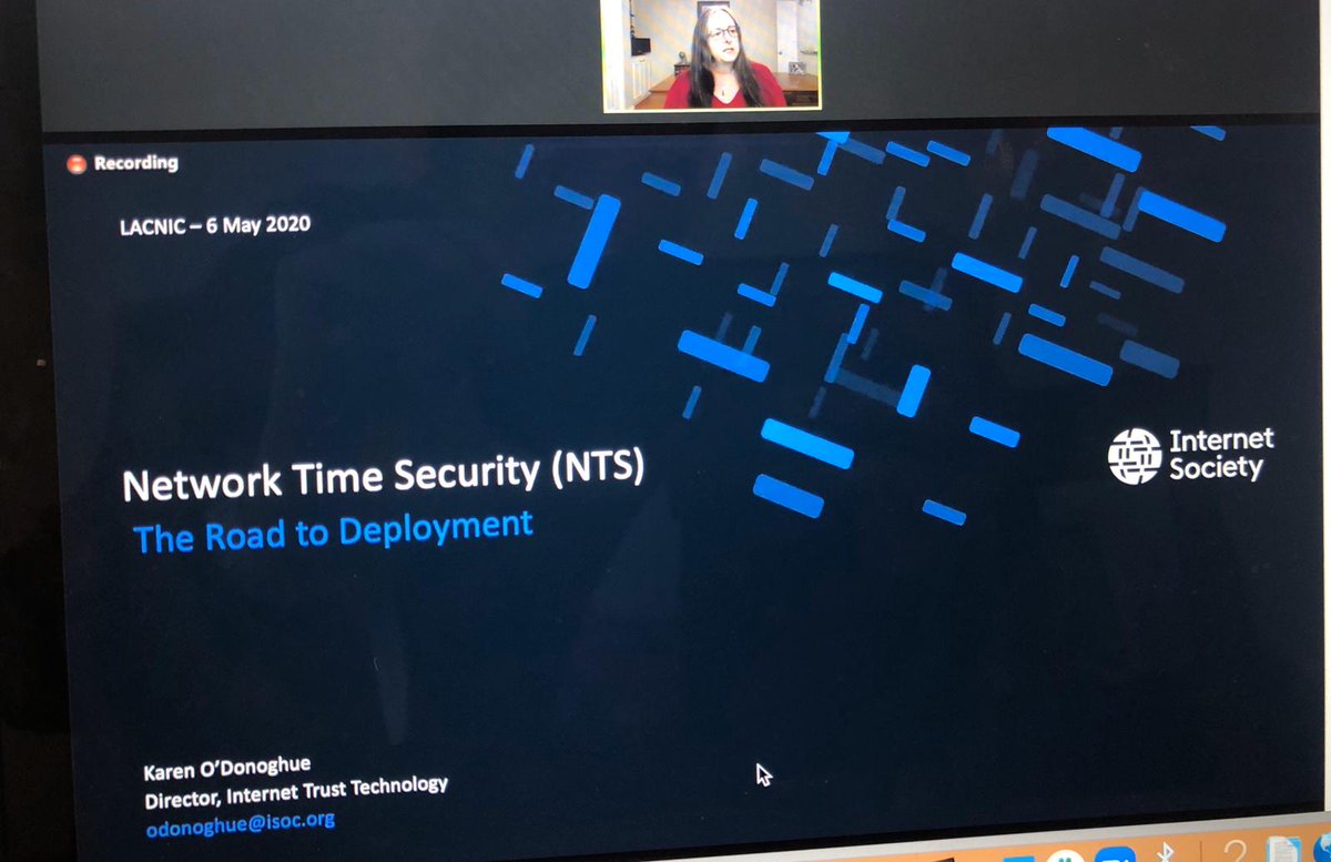 lacnic's tweet photo. #LACNIC33: @kodonog presents The Road to Deployment: Network Time Security. Follow live https://t.co/QTWqjTOPPU @internetsociety https://t.co/XZnaFj9Gwe