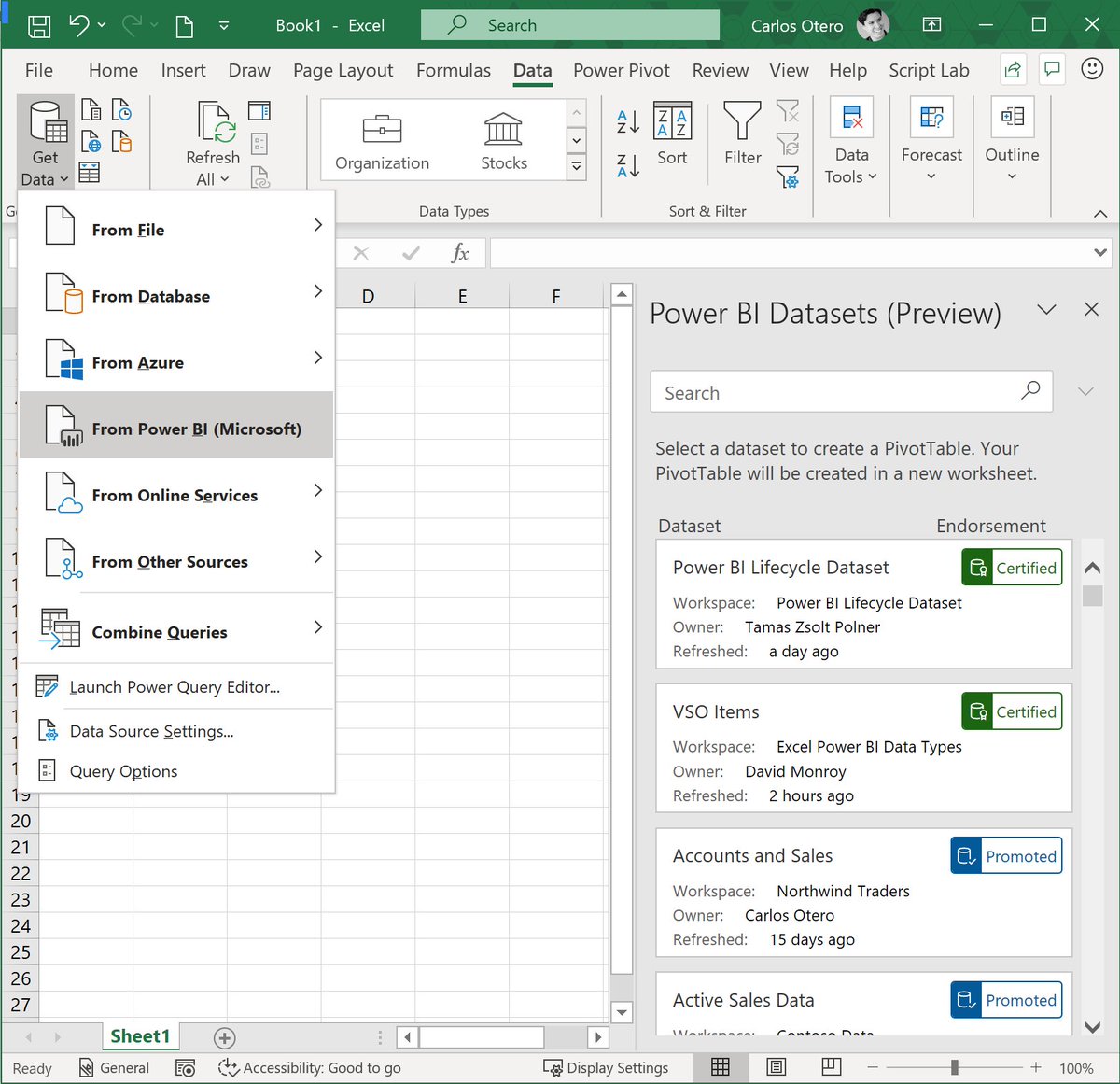 oterocarlos's tweet photo. Today we are announcing new features that further the integration between #Excel and #PowerBI so that analysts can take advantage of the best of the Power BI Service while continuing to use the tools they know and love in Excel. Tune into #MSBizAppsSummit to learn more! https://t.co/DxzUFJjuop