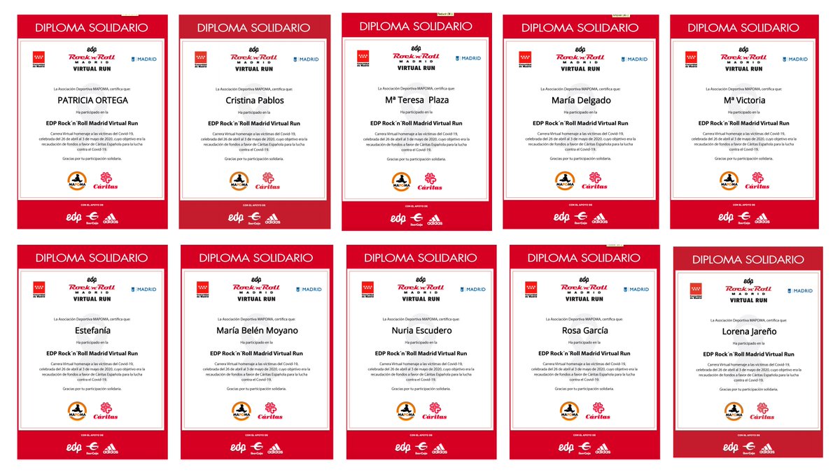 MeisysIM's tweet photo. Enhorabuena a todas las que habéis participado en el #MadridVirtualRun 🏃♀️de @RNRmadmaraton contra la #pandemia para homenajear a las víctimas y recaudar fondos destinados a @_CARITAS. 💪🏼¡Campeonas! 🏆 #EdpRNRMadrid #COVID19 https://t.co/fAJs3KcojE