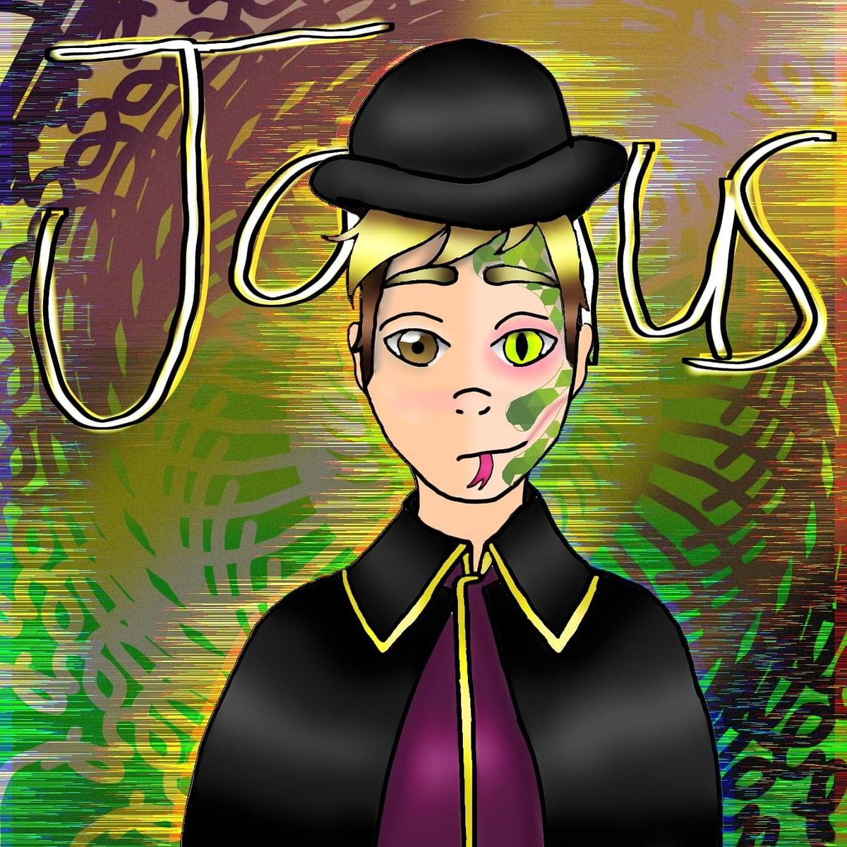 Derpy_Gal's tweet photo. SPOILER ALERT!!!!

Made some Janus fanart! @ThomasSanders I'm super proud of this peice!!! I love you and all the other sides sooo much! I hope you and Janus both likes it😁🖤💛 
#SandersSides 
#thomassanders 
#decietsanders 
#janussanders
#FanArtFriday 
#superartsaturday https://t.co/XTyA43icjg
