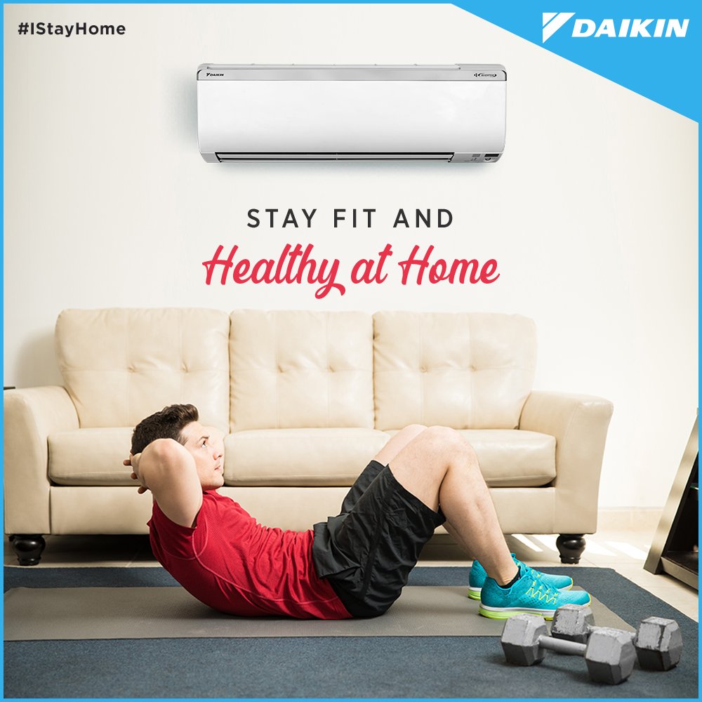 DaikinIndia's tweet image. People who take health seriously, and do some exercise everyday are the coolest. Be one of them! #InnovatingGoodness #StrongerImmunity #IStayHome #IndiaFightsCovid19