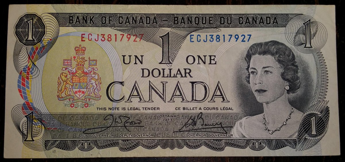 COLLEZIONANDOE1's tweet photo. #papermoney #banknotes #worldbanknotes #worldpapermoney #banknotescollection  #papermoneycollection #notes #worldnotes #notescollection 
Banknote 1 Dollar 1973 Canada
Click the link in Bio
https://t.co/USG18qpDqv https://t.co/a3UV4Y9TTu