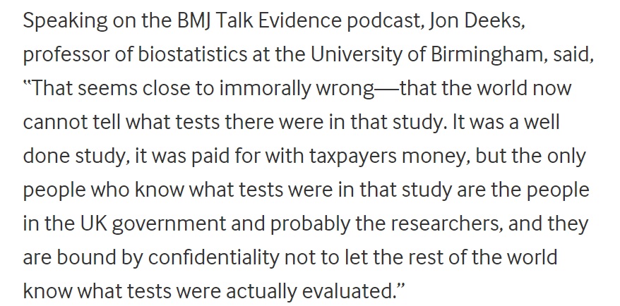 TranspariMED's tweet image. BMJ: Evaluations of how well certain Covid-19 antibody tests work are being kept secret by UK govt due to commercial confidentiality 

No, this is not a joke.

bmj.com/content/369/bm… #medicaldevices #ImplantFiles