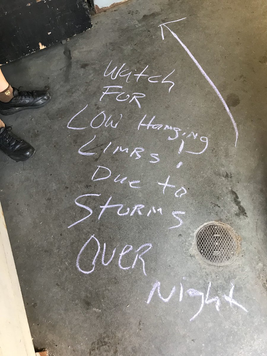 Donaldson safety activity this morning. Watch for low hanging limbs due to heavy rain and storms