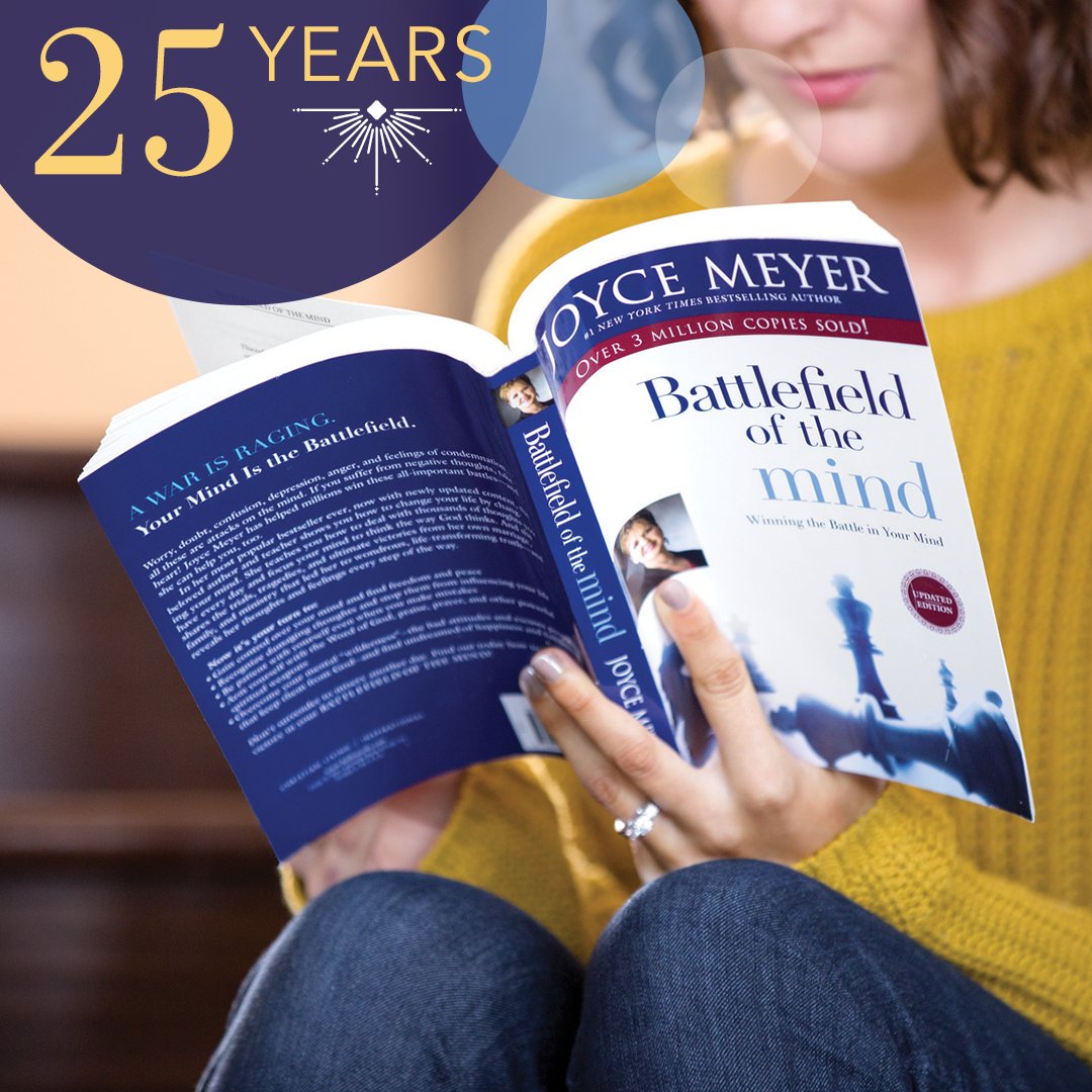 JoyceMeyer's tweet photo. In 1995, Joyce wrote Battlefield of the Mind…and God has used this book to help countless people renew their minds through His Word all over the world. See all that God has done at https://t.co/rQS0z5zqg4 #Battlefield25 https://t.co/CfplGQrMG0