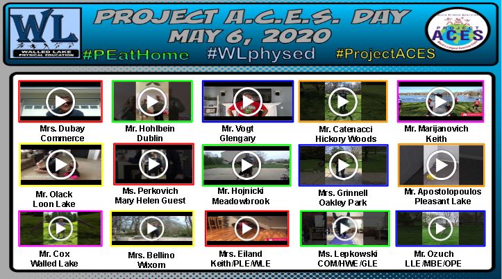 GlengaryPE's tweet photo. Happy #ProjectAces Day! No school? No problem for #WLphysed! Our elementary PE teachers put together a "Virtual Aces Day" for the students of @WalledLkSchools to do from home. Check us out, & feel free to join in on the fun!
#physed @theYFCinc #SHAPEMI
https://t.co/dHpB56LtqP https://t.co/JkVajJU8H7