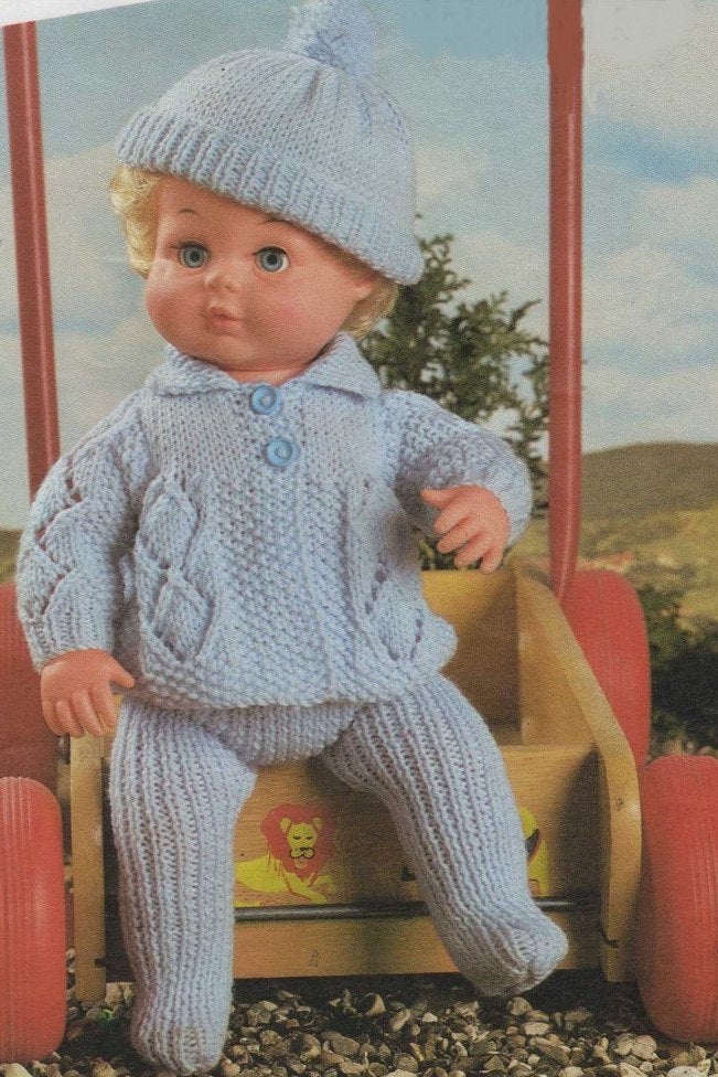 PDFPattern's tweet image. Dolls Clothes Knitting Pattern PDF for 9 - 10, 12 - 13 and 14 - 16 inch Baby Doll, Jacket, Leggings and Hat, Tiny Tears, Berenguer Dolls etsy.me/2W8Snvz #supplies #knitting #knittingpatterns #pdf #dolls #dollsclothes #910inchdoll #1213inchdoll #1416inchdoll