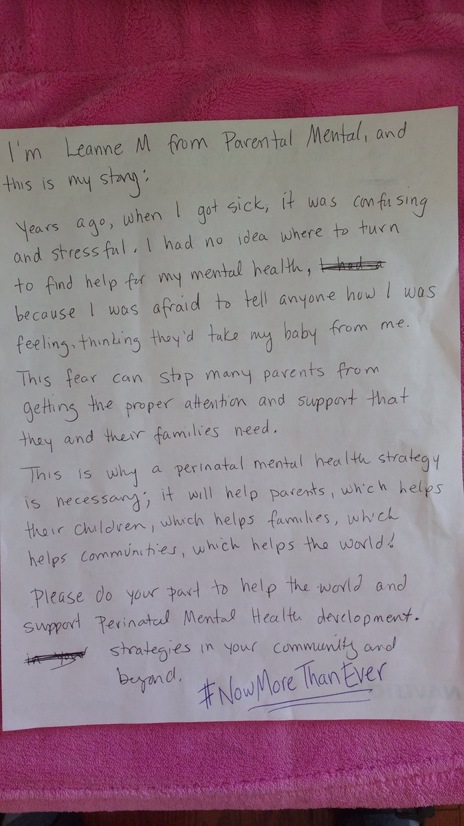 parentalmental's tweet photo. #MaternalMHMatters #NowMoreThanEver 
This is the script of my support video for @canpmhc https://t.co/2TelHwxHmx