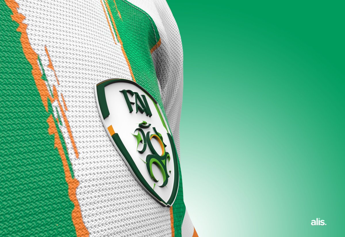 alisDZN's tweet photo. From 2D➡️3D.
🇮🇪 @FAIreland X @adidas
//away shirt
👉Here you have my Ireland design, now rendered in 3D.
💡Inspired by the 1994 WC away jersey.
#fai #ireland #adidas #history #retro #90s #inspiration #condivo https://t.co/X4fABYkRGv