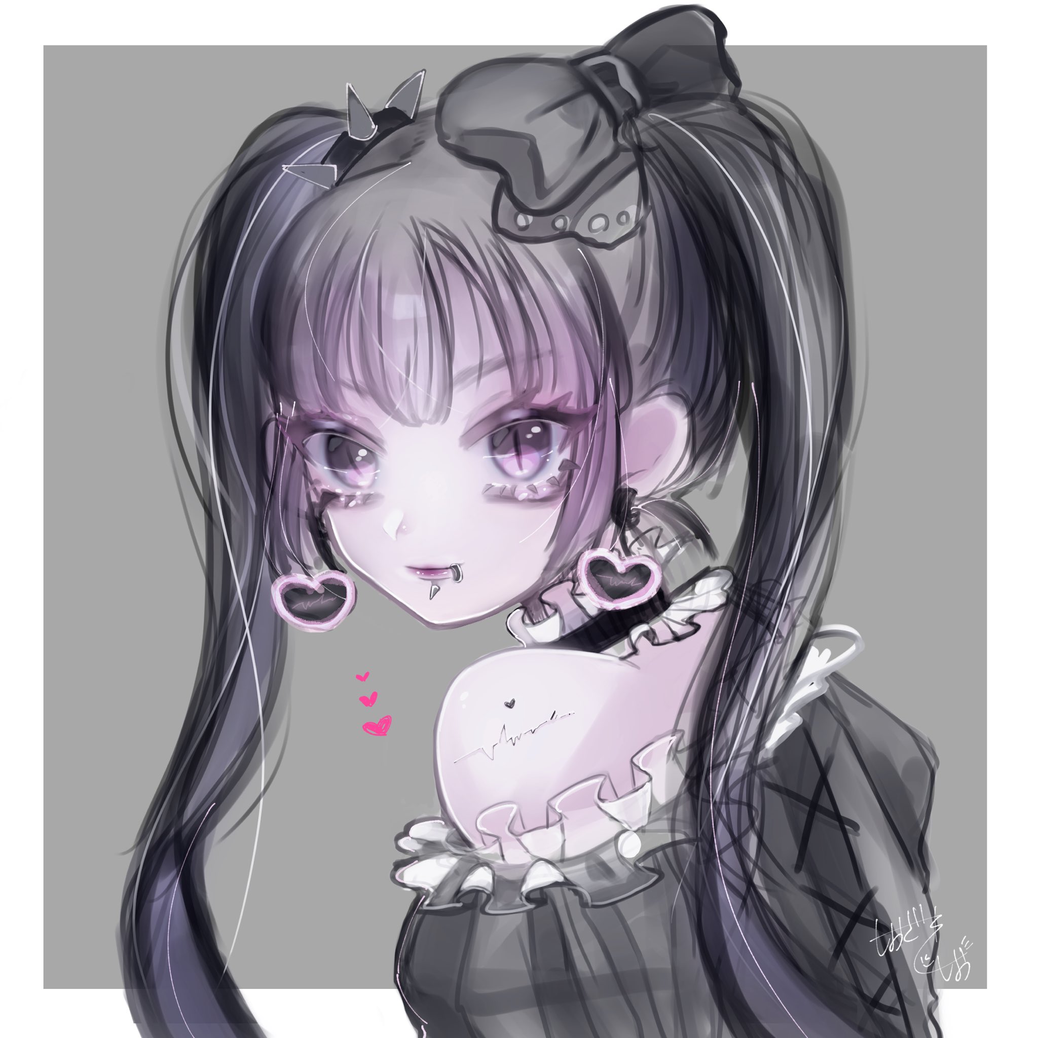 塩沢しお 更新停止中 まえのイラストの手直しだけど 彩度低いちゃん も作った T Co Mlih7qyfef Twitter