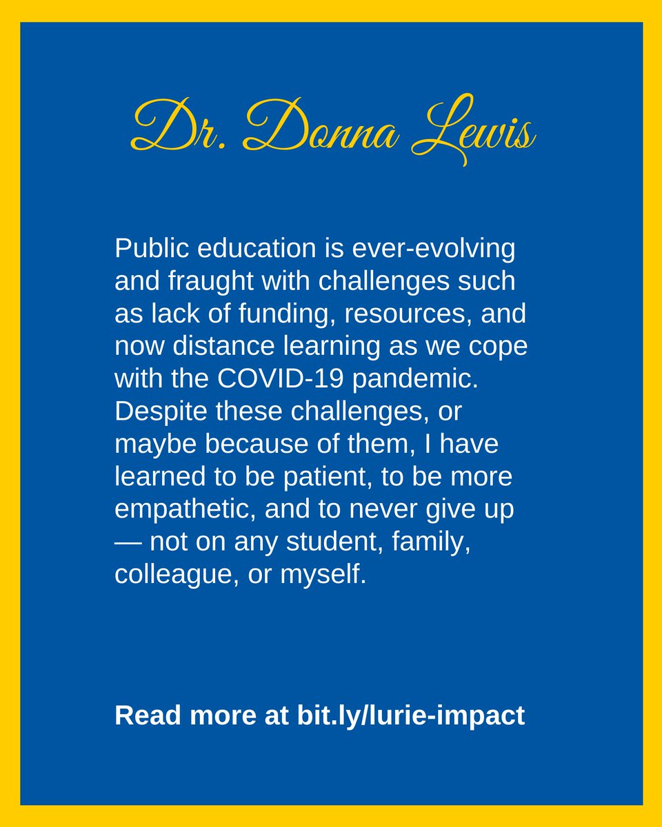 sjsulurie's tweet photo. With the #COVID19 crisis making it clear how important educators are, #LurieCollege is recognizing our #SJSU Educators of Impact! Learn more about #SJSUAlumni Dr. Donna Lewis at https://t.co/qStbOuONkI 💙💛 #TeacherAppreciationWeek @SJSU @SJSUalumni @calstate @GoletaUSD https://t.co/0m4EvipQei