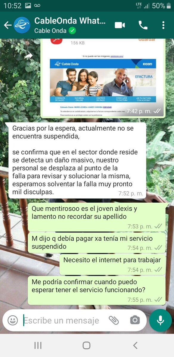 Ingrid_LJ's tweet photo. @AsepPanama investiguen a @TeamCableOnda porque estan cortando los servicios si aún la factura no vence? Me mandaron la factura de Mayo, el Lunes 4 d Mayo y ayer 5 me suspendieron mi servicio. Pague ayer automáticamente y no me lo quieren activar. https://t.co/FdGiLKtUJu