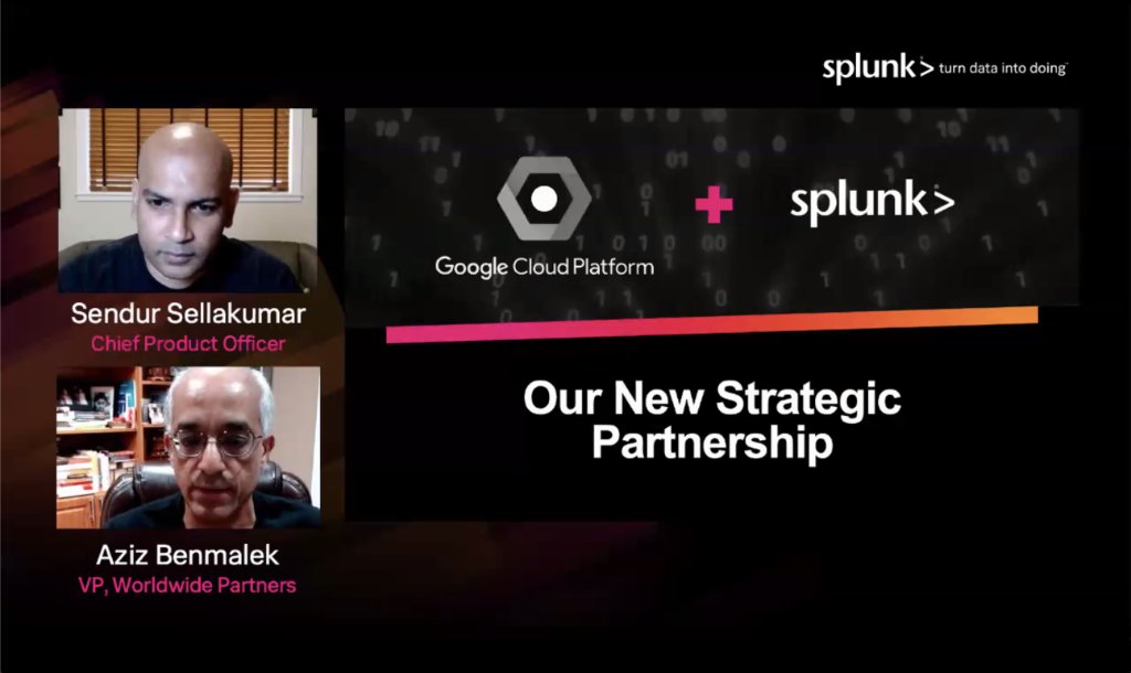 SplunkPartners's tweet photo. Aziz Benmalek, VP, Worldwide Partners and Business Development, joins in on the fun to share more about our new strategic partnership with @googlecloud. Learn more about @splunk Cloud on Google Cloud: https://t.co/LsRsBu2ys7 #SplunkGlobalPartnerRally https://t.co/zemVdAVssU