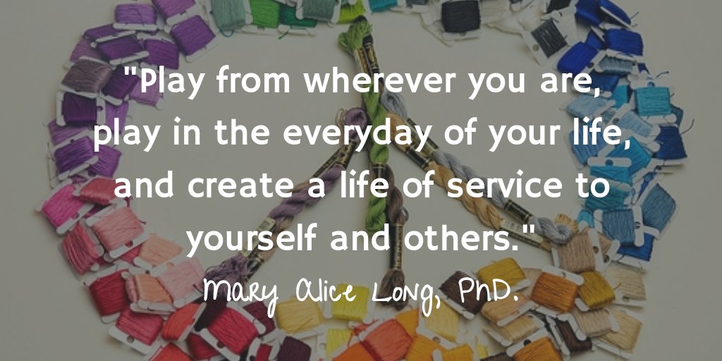 KimberlyEHart's tweet image. A wonderful quote from Mary Alice Long, PhD! As we navigate these challenging times, playing at home with our families can keep our spirits healthy and happy, and help nurture strong bonds. @playequalspeace #Playmatters #WednesdayWisdom
