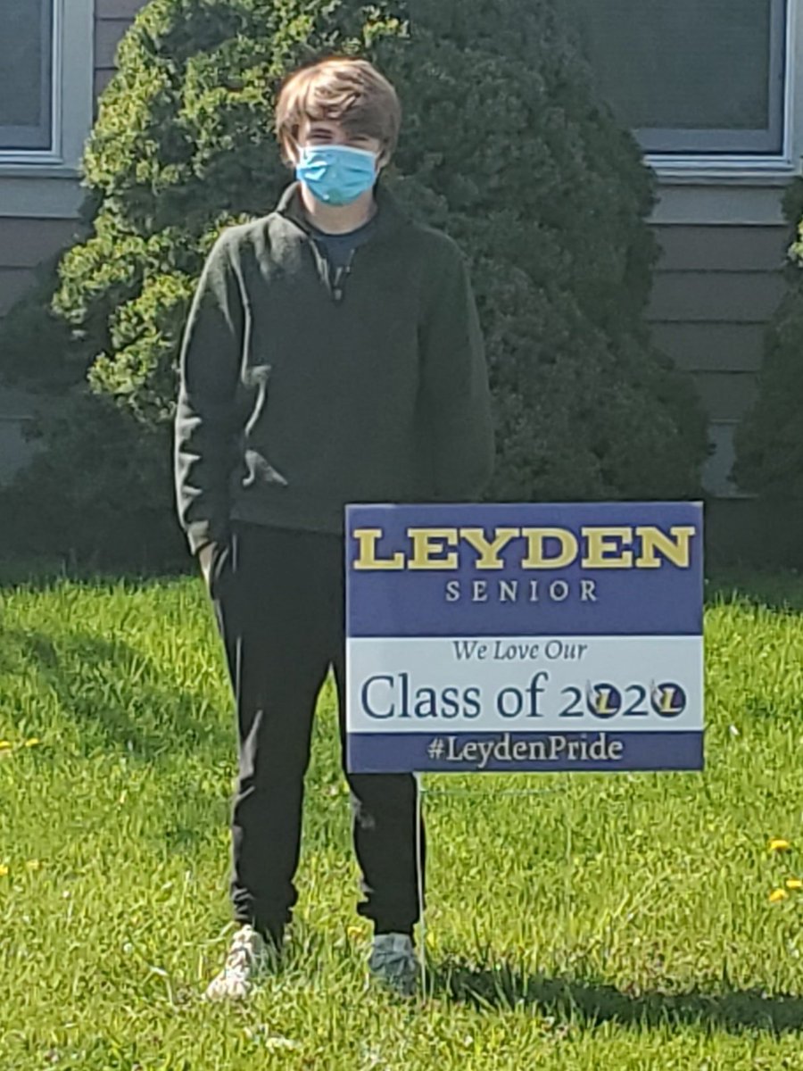 One of St. Patrick High School's finest helping to spread #leydenpride.  #eaglestrong #shamrockstrong #goeagles #gorocks