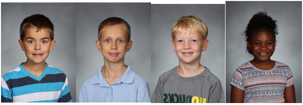 Caleb, Clayton, Calvin, and Skye were nominated by their teachers for the Good News Call of the Day.  They are working hard and are always prepared for the day.  They have creative ways to share their learning, we are PROUD of you! #chhohusky