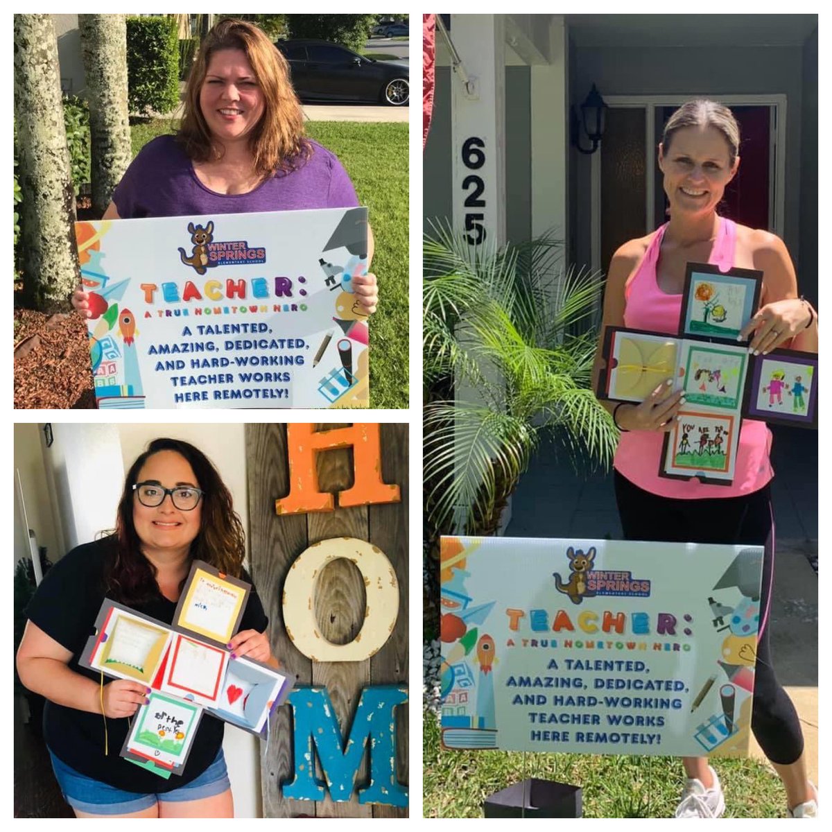 WinterSpringsEl's tweet photo. WSES loves our hometown heroes! 

Prior to spring break our students wrote little handwritten notes to each teacher. To their surprise, the notes and signs were delivered to brighten the week. Thank you students for these sweet notes. 

Happy Teacher Appreciation Week! https://t.co/5D8GcPLWqh