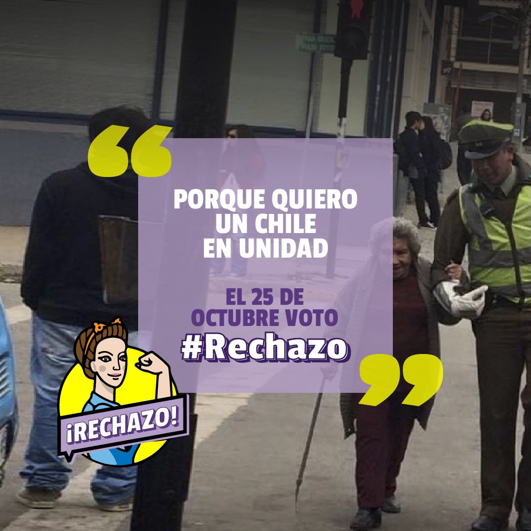 Mujeres_Unidad's tweet photo. Porque #ChileQuiereUnidad nosotras votamos #RECHAZO  💜💪 https://t.co/KtNXKB0a9W