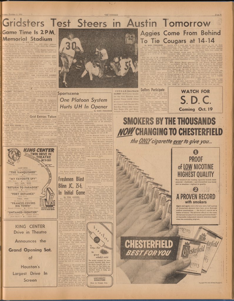 SportMyPaws's tweet photo. SHASTA FACT:  It was on 10-3-53 UH’s hand sign was born. We played UT in Austin.  Shasta’s front right third digit was clipped when her cage door dropped. UT fans mocked UH by raising their pinky to make fun of the incident. https://t.co/q8LgqfhI3x for more.  @UHpres https://t.co/nZbO0M36Ki