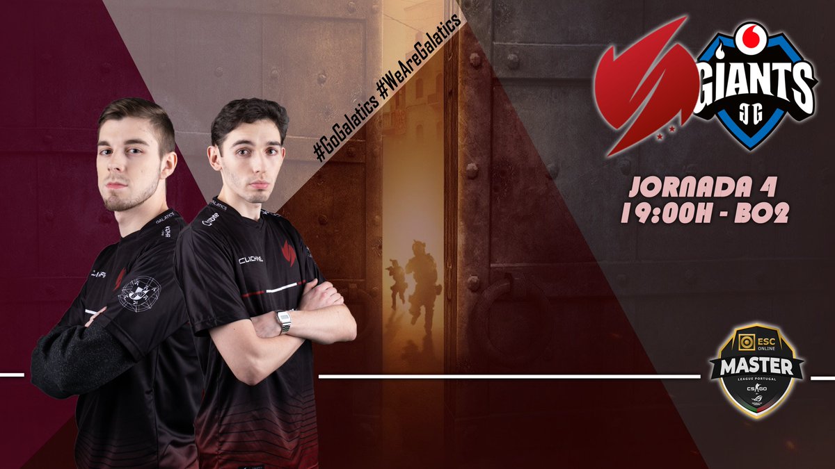 GalaticsEsports's tweet photo. Dentro de 2 horas iremos entra no servidor para mais um BO2 a contar para a 4 jornada da @MasterLeaguePT 🆚 @GiantsGaming!

🗺️Dust 2 (Giants)
🗺️Nuke (Galatics)

📺https://t.co/s171s8iY4V

#GoGalatics #WeAreGalatics 🔴⚫️ https://t.co/p3VmH8Qw3w