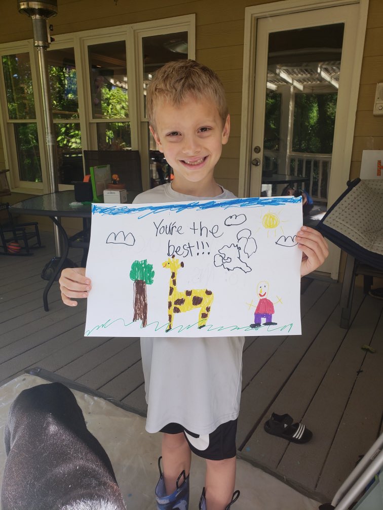 CarmelColts's tweet image. Lucas thinks his teacher is the best #CarmelLife