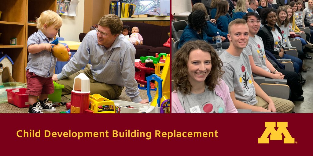Did you know #UMN's developmental psychology program is ranked #1 in the nation? Investing in the Child Development Building will not only help boost the economy, but create a 21st century childhood development research and training hub for more than 500 students #renewUMN #mnleg