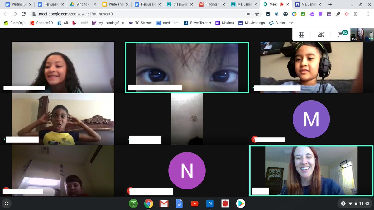 GablesGator's tweet photo. Hanging and learning with Ms. Jennings is always the best part of the day.  #thisis3rdgrade #wemissyou #yogawithmaximo @GoNoodle @Jloveland7 @LaurenGanley @TamiCrader @DrSAMillaway https://t.co/E6puBrzCKq
