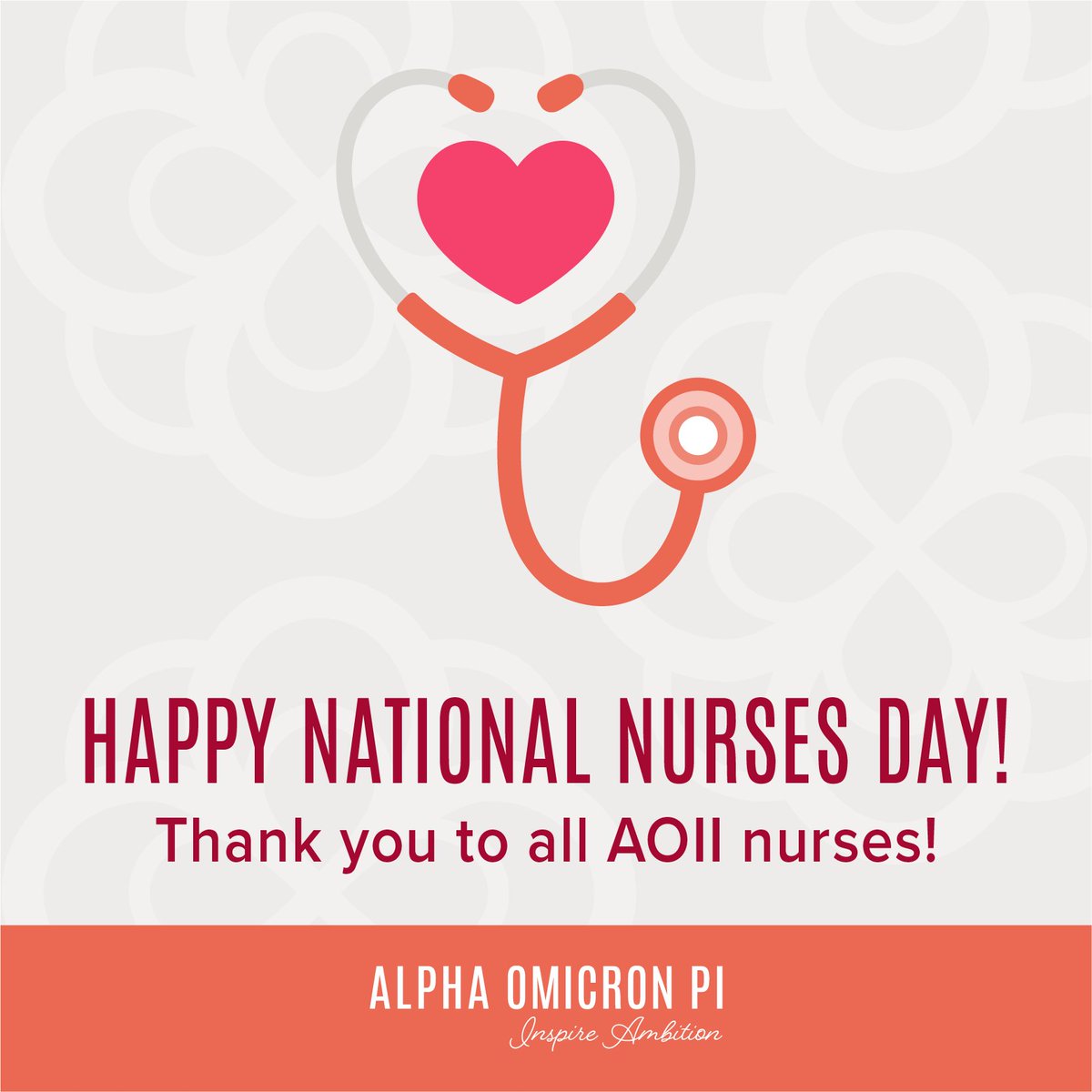 AOII is so thankful for all of our Nurse sisters today and everyday! You are true heroes for the work you do. Thank you!