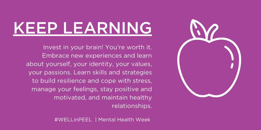 PeelSchools's tweet photo. Learning new skills can improve your mental health by boosting your confidence and instilling a sense of purpose. Always keep learning, fam! #WELLinPEEL 

Comment below to share how you motivate yourself to keep learning. https://t.co/P73hGPxxbc