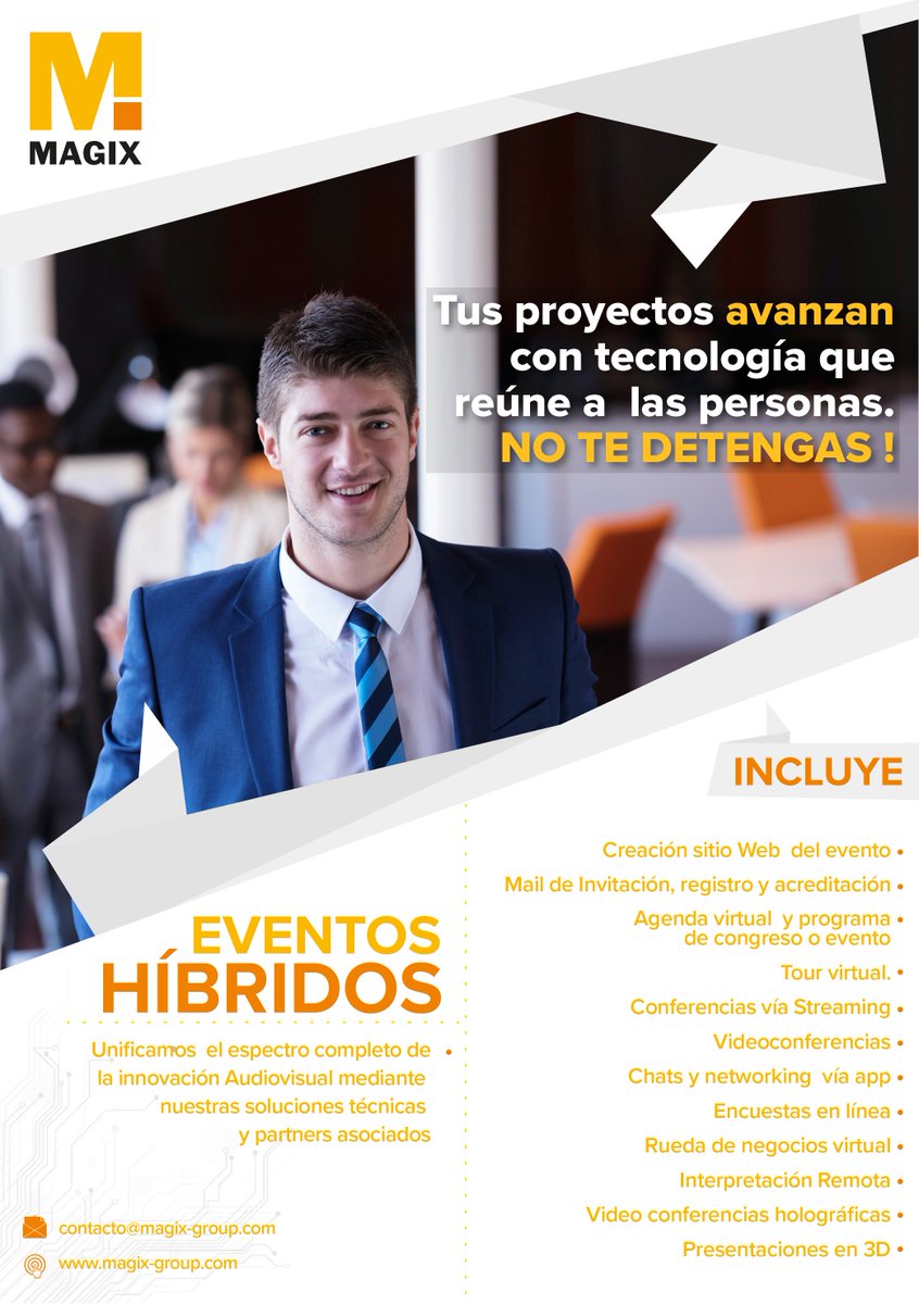 magixgroup's tweet photo. #EventosHibridos | Los eventos han cambiado y debemos enfrentar esto con nuevas y perfectas soluciones. Contáctanos y sorpréndete de nuestro servicio ideal para cualquier tipo de evento.
#MagixGroup #NuevosEventos #Congresos #Reuniones #Conversatorios #Seminarios #Webinar https://t.co/cdSkseRUHW
