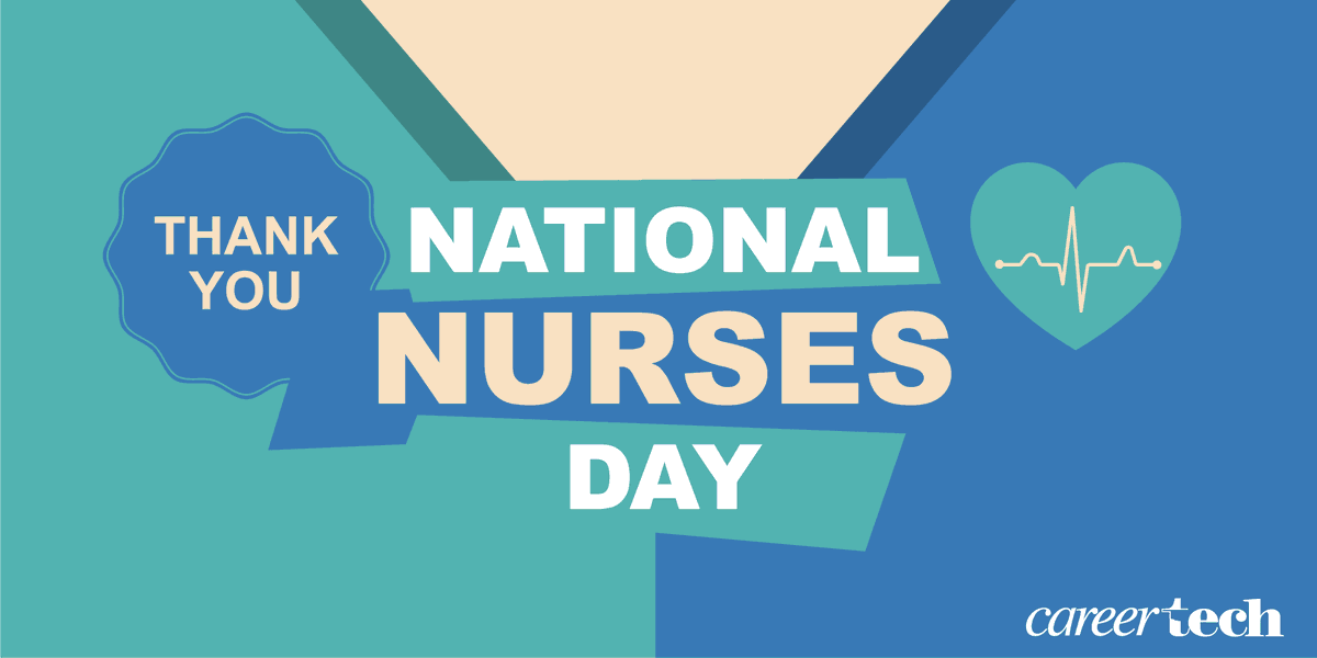 okcareertech's tweet photo. We have seen the importance of having well trained medical professionals now more than ever. THANK YOU to the nurses out there saving the world! We are so glad we have been able to train so many of you. #OKCareerTech #NationalNursesDay https://t.co/6cFG3IX5qv