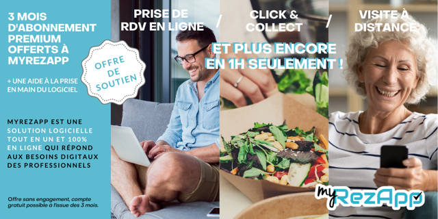 MyRezApp's tweet photo. Professionnel de la #restauration, passez simplement au #clickandcollect avec
MyRezApp pour contrer le #Covid19 ! 1 heure suffit pour configurer votre compte et
enregistrer vos 1ères commandes. 🎁 3 MOIS PREMIUM OFFERTS ! #SolidariteCOVID19
#digitalisation https://t.co/vLbbDZkmSb https://t.co/V1unljo6aF