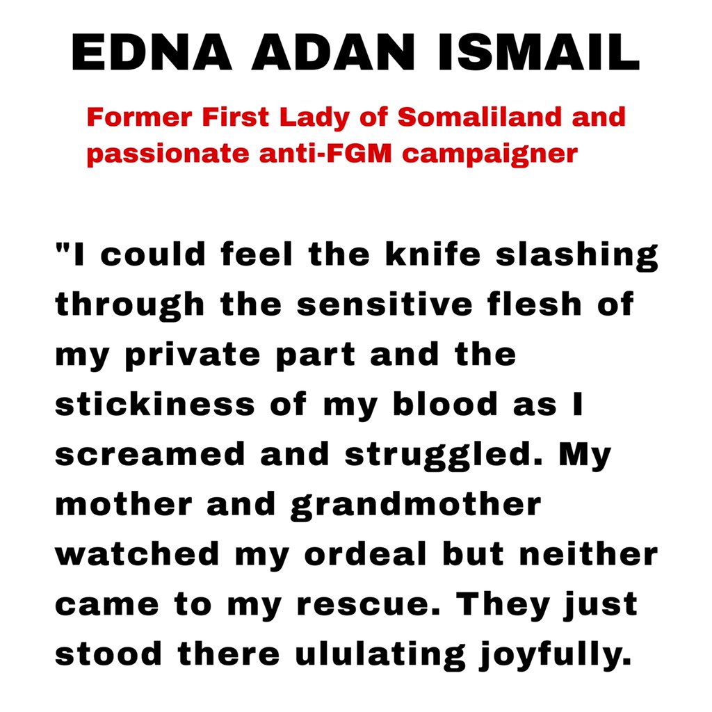 UnCUTInitiative's tweet photo. At the age of eight, Edna’s mother and grandmother paid for a friend with no medical training to perform the very gruesome ritual on her without anesthetic.
Let’s end FGM
Source: Daily mail
#notoFGM #endthepractice #educatenotmutilate #stopthecut #fgmsurvivor #survivorstories https://t.co/RlVTGyMPD1
