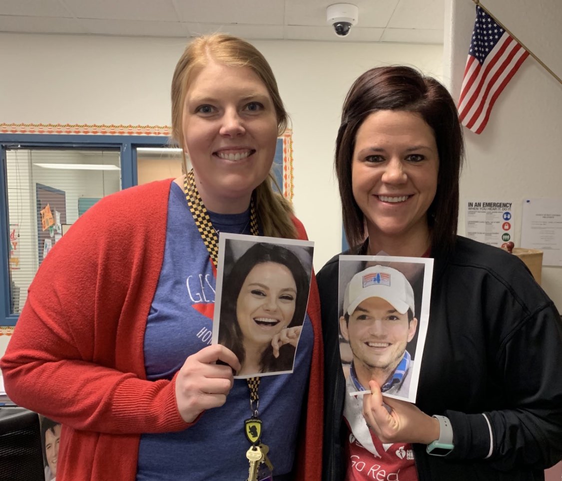 CTMSBaggett's tweet photo. Just as a reminder to the world how much @lkholmesRN means to me ❤️ She’s my Ashton to my Mila! Thanks for always being there for me! You’re such a bright shining star! 🌟 #GESShineOn https://t.co/3kZnSyByDO