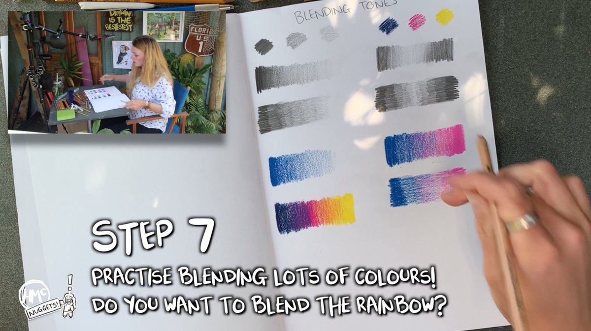 HMcAusland's tweet photo. HMc Nuggets - Blending pencil colours.
Come join me in the art shack for a little while and blend rainbows �� More #HMcNuggets coming soon...
.
.
.
#HMcDrawWithMe #HMcNugget #DrawWithMeNuggets #HMc #artteacher #onlinelessons #rainbow #howtodraw #artshack https://t.co/5xVUttMUeH